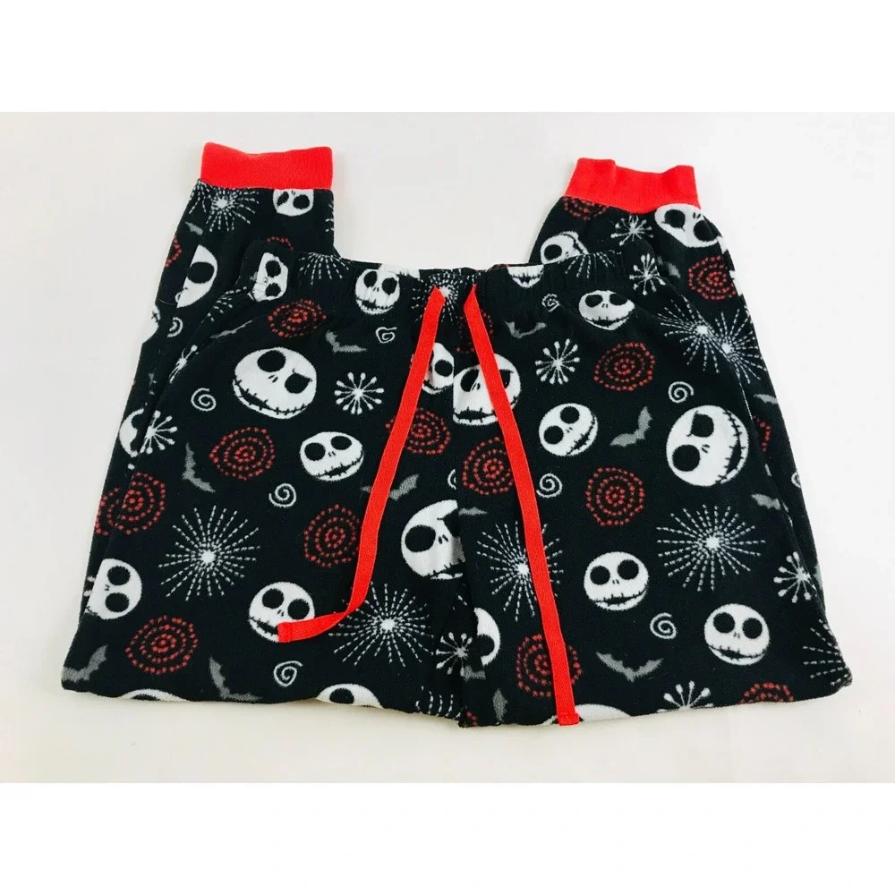 Disney PJ Pants, Women's Medium, The Nightmare Before Christmas, Cuffed, Fleece - Picture 2 of 10